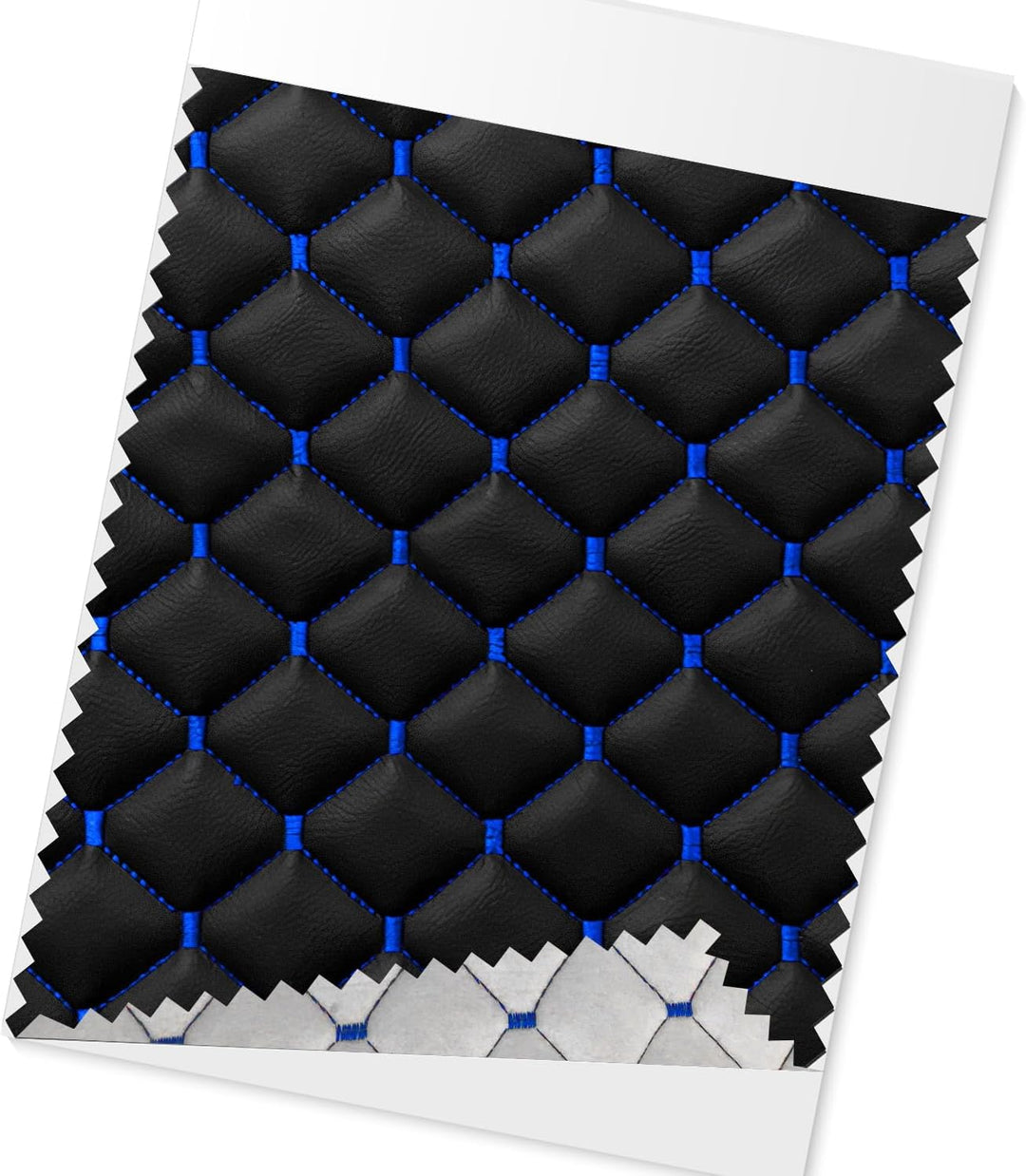 OMAC Geprägte Schwarz Kunstleder Auto Polsterung Leder Patches | Interieur Zubehör mit Diamant-Stich