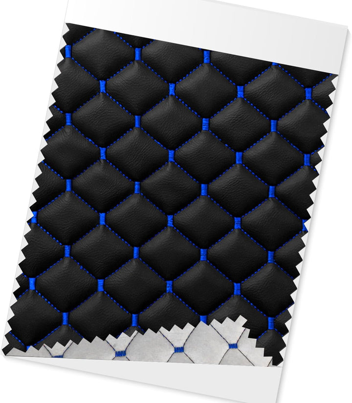 OMAC Geprägte Schwarz Kunstleder Auto Polsterung Leder Patches | Interieur Zubehör mit Diamant-Stich