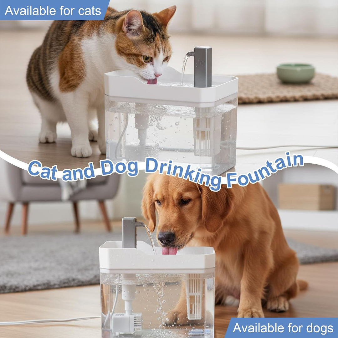 Katzenbrunnen 1.5L - Extrem Leiser Trinkbrunnen für Katzen mit Professionellem Filtersystem und USB-