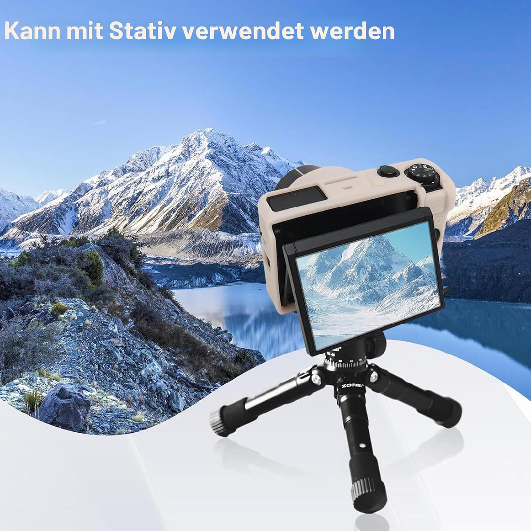 Rieibi Silikon-Schutzhülle für Canon G7X Mark III, G7X Mark III, Zubehör mit 2 Displayschutzfolien,