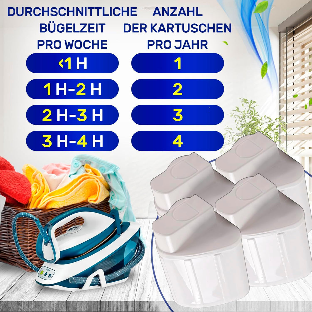 MONTERAL XD9070E0 für Rowenta Liberty Powersteam Antikalk-Kartusche, Set 4, geeignet für Hitze, für