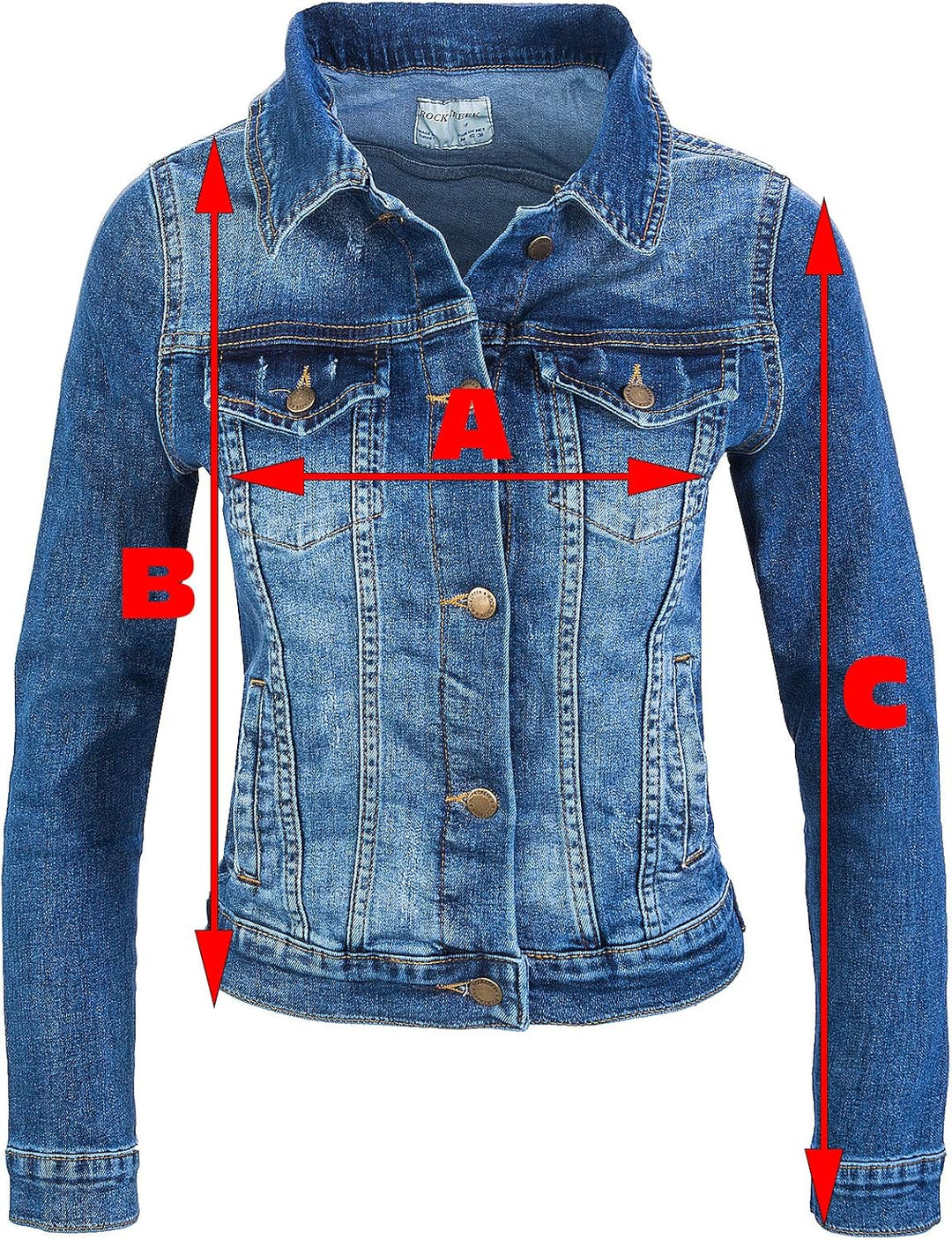 Rock Creek Damen Jeans Jacke Übergangs Jacke D-401