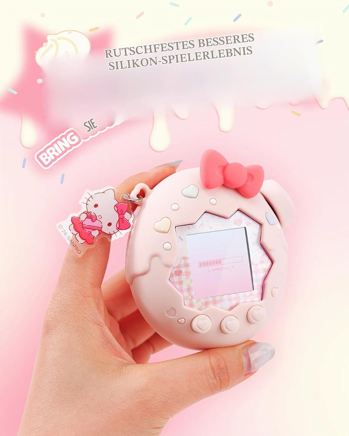 Kuitmor Sweetheart Chocolate Silikonhülle kompatibel mit Tamagotchi Paradise, weiche Schutzhülle mit