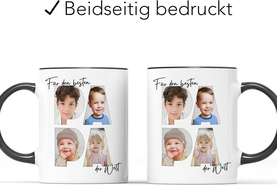 Papa Fototasse mit eigenem Bild Beste Papa Tasse personalisiertes Vatertagsgeschenk Vatertag Becher