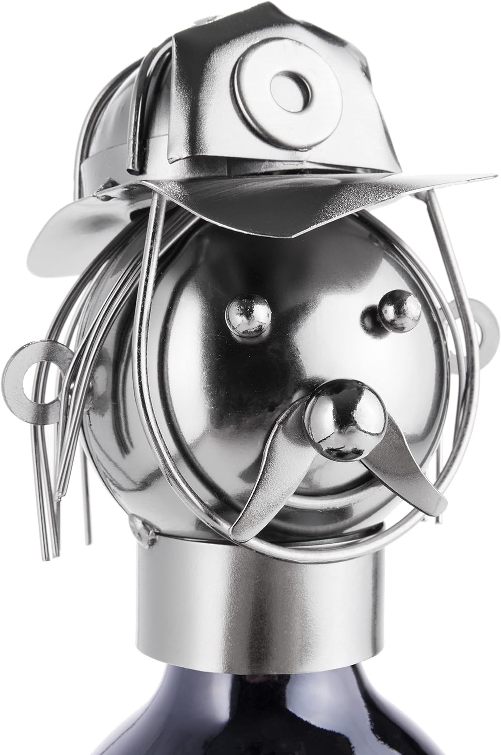 Brubaker Flaschenhalter Feuerwehrmann Metall Skulptur mit