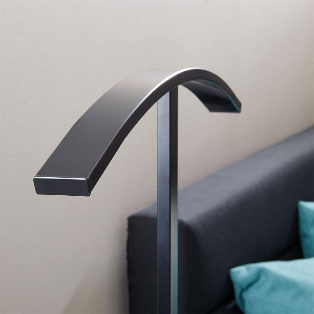 IDIMEX Herrendiener Scott aus Metall in schwarz lackiert, eleganter Stummer Diener mit Hosenbügel, s