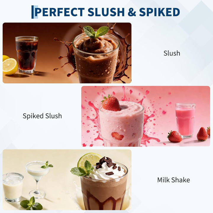 Slush Maschine für Zuhause 2,5L, 5-in-1 Eismaschine für Slushies, Cocktails, Milchshakes, Frappé &amp; F