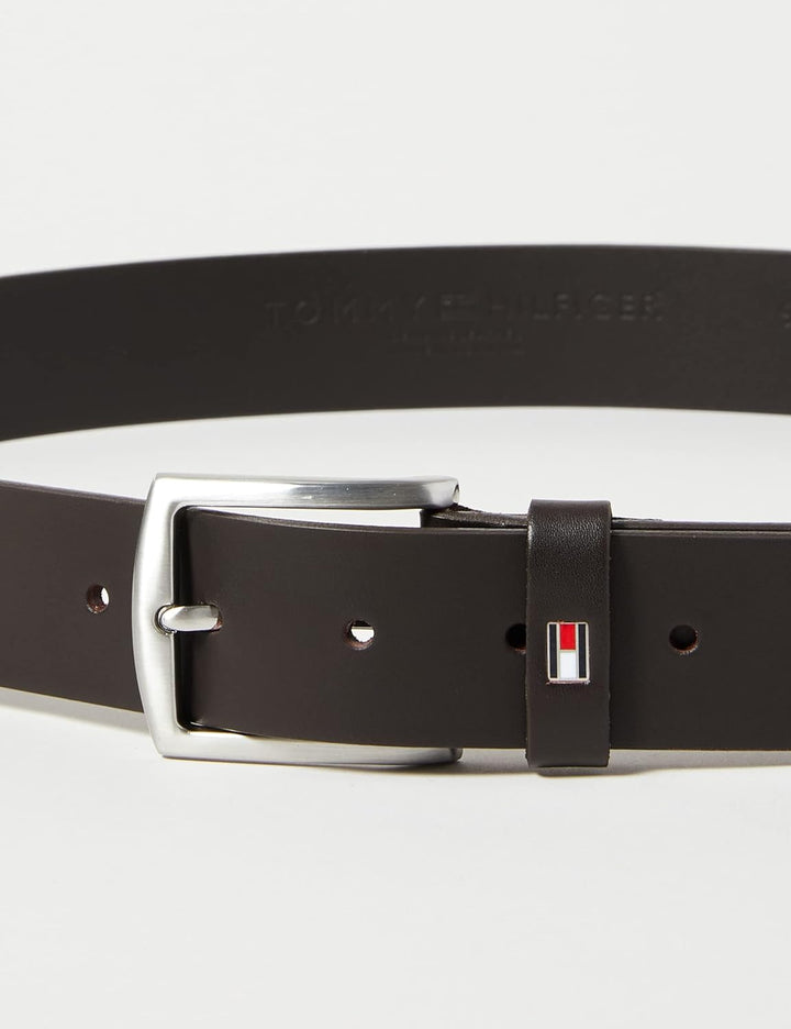 Tommy Hilfiger Herren Gürtel New Denton 3.5 Belt Ledergürtel W80 Braun (Testa Di Moro), W80 Braun (T