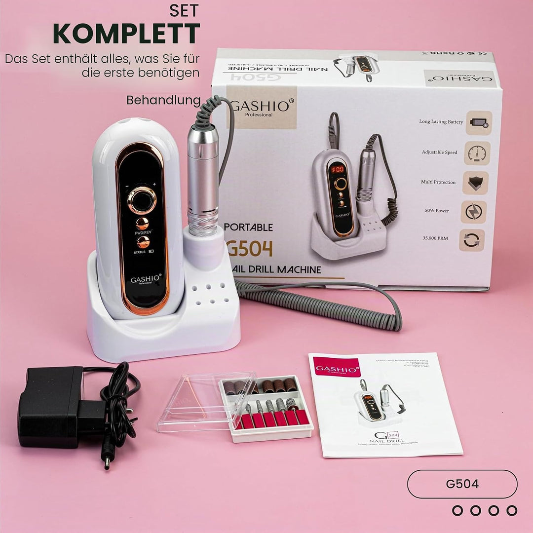 Nagelfräser Kabellos | Maniküre Pediküre Set Kabellos | Nail Drill 50W | Elektrische Nagelfeile | Na