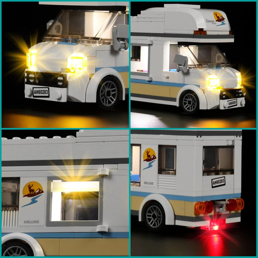 Led Licht Set für Lego Holiday Camper Van 60283 (Kein Lego), Dekorationsbeleuchtungsset für Lego Cit