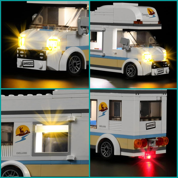 Led Licht Set für Lego Holiday Camper Van 60283 (Kein Lego), Dekorationsbeleuchtungsset für Lego Cit
