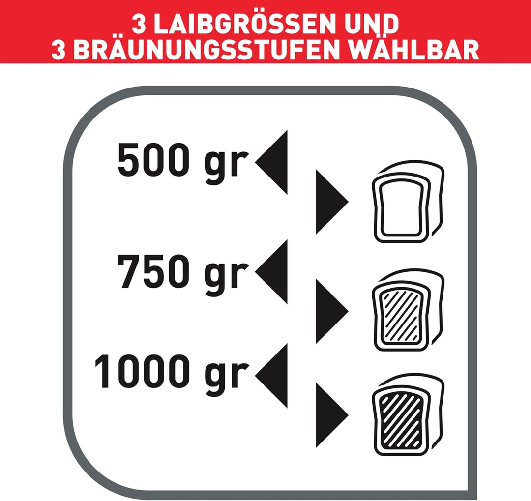 Tefal PF240E Pain &amp; Délices Brotbackautomat | 20 automatische Programme | 3 Brotgrössen und Bräunung