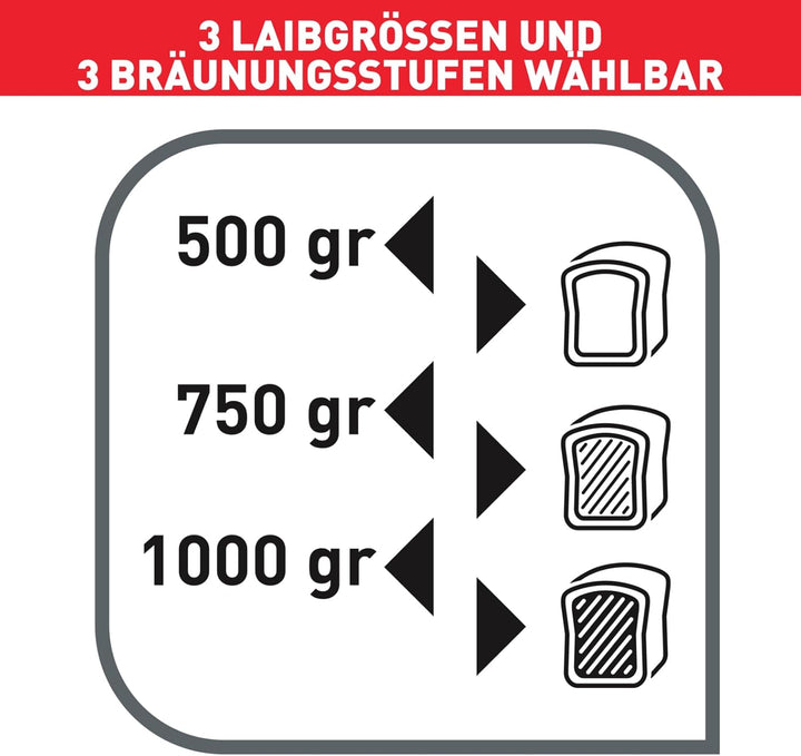 Tefal PF240E Pain &amp; Délices Brotbackautomat | 20 automatische Programme | 3 Brotgrössen und Bräunung