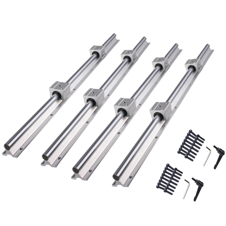 CNCYEAH SBR12-1500mm Linearführung 4 Stück Linearführungsschienen mit 4 Linearführungswellen und 8 S