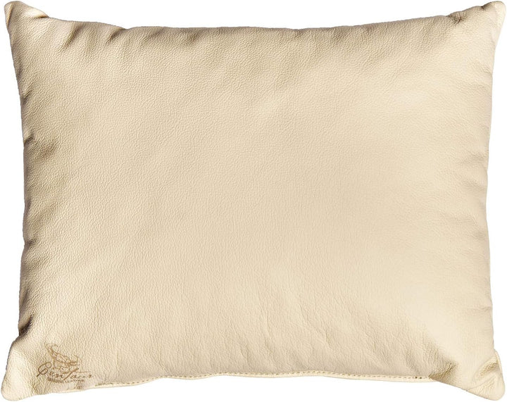 Centaur - Deko Lederkissen 50 x 40 cm für Sofa oder Schlafzimmer Champagner/beige - Echt Leder Kisse