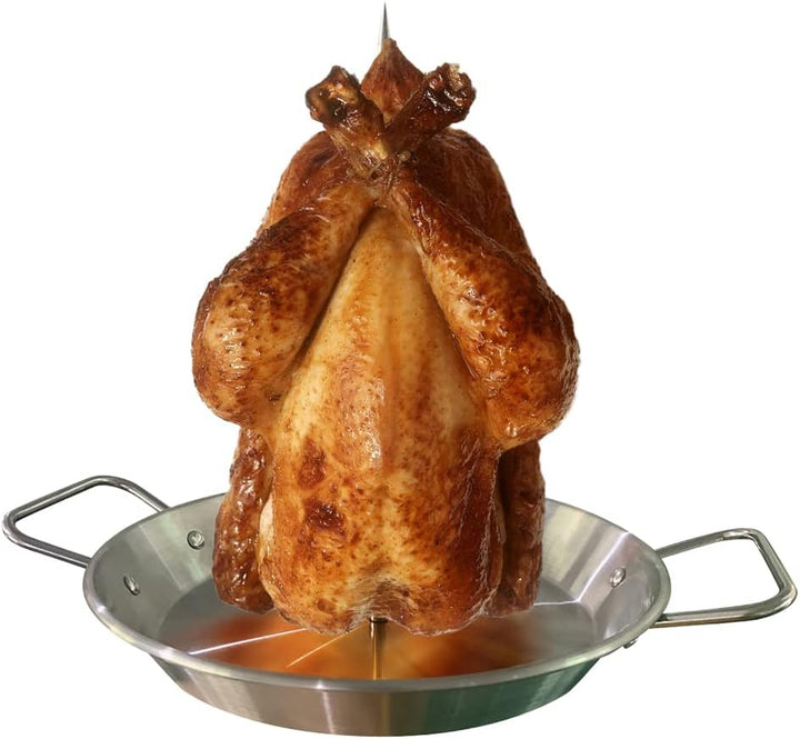 Fencelly Vertikaler Edelstahlspiess für Grill, brasilianischer Grillspiessständer, vertikales Grillg