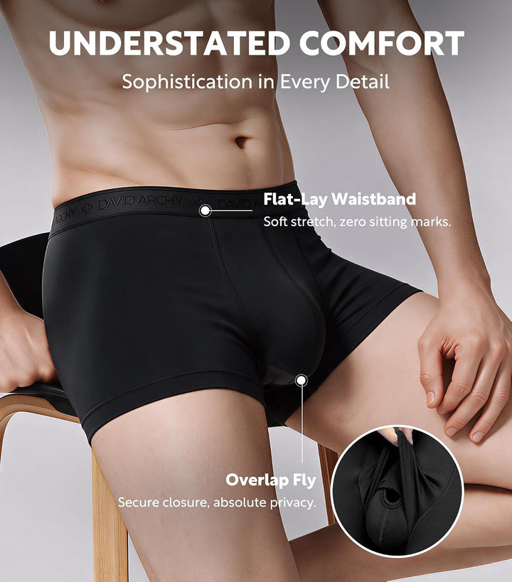 DAVID ARCHY Herren Boxershorts Mehrfachpack, Mirco Modal Stretcken Klassischer Retroshorts, Unterhos