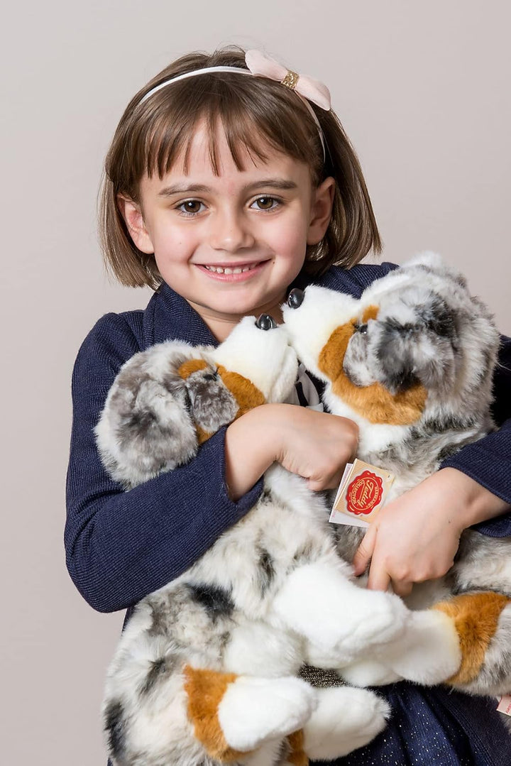 Teddy Hermann 91933 Hund Australian Shepherd 30 cm, Kuscheltier, Plüschtier mit recycelter Füllung,