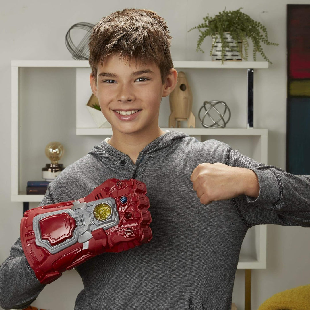 Marvel Avengers: Endgame Red Infinity Gauntlet Electronic Fist Roleplay Toy with Lights and Sounds f