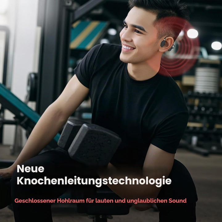 Queen.Y Knochenleitung Kopfhörer Bluetooth Offenes Ohr Drahtlose HiFi Stereo Kopfhörer mit Mikrofon