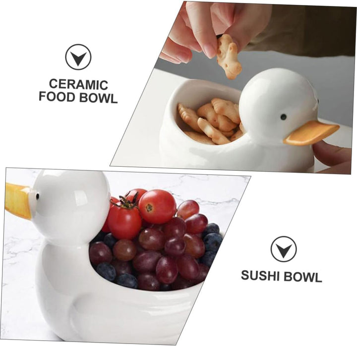 TOYANDONA Keramik Enten schale Dessert Frühstücksschale Kreative Snackschale mit Glatter Oberfläche