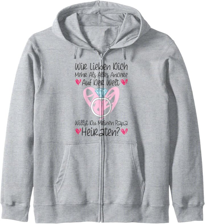 Hochzeitsantrag Heiratsantrag Willst Du Mein Papa Heiraten Kapuzenjacke