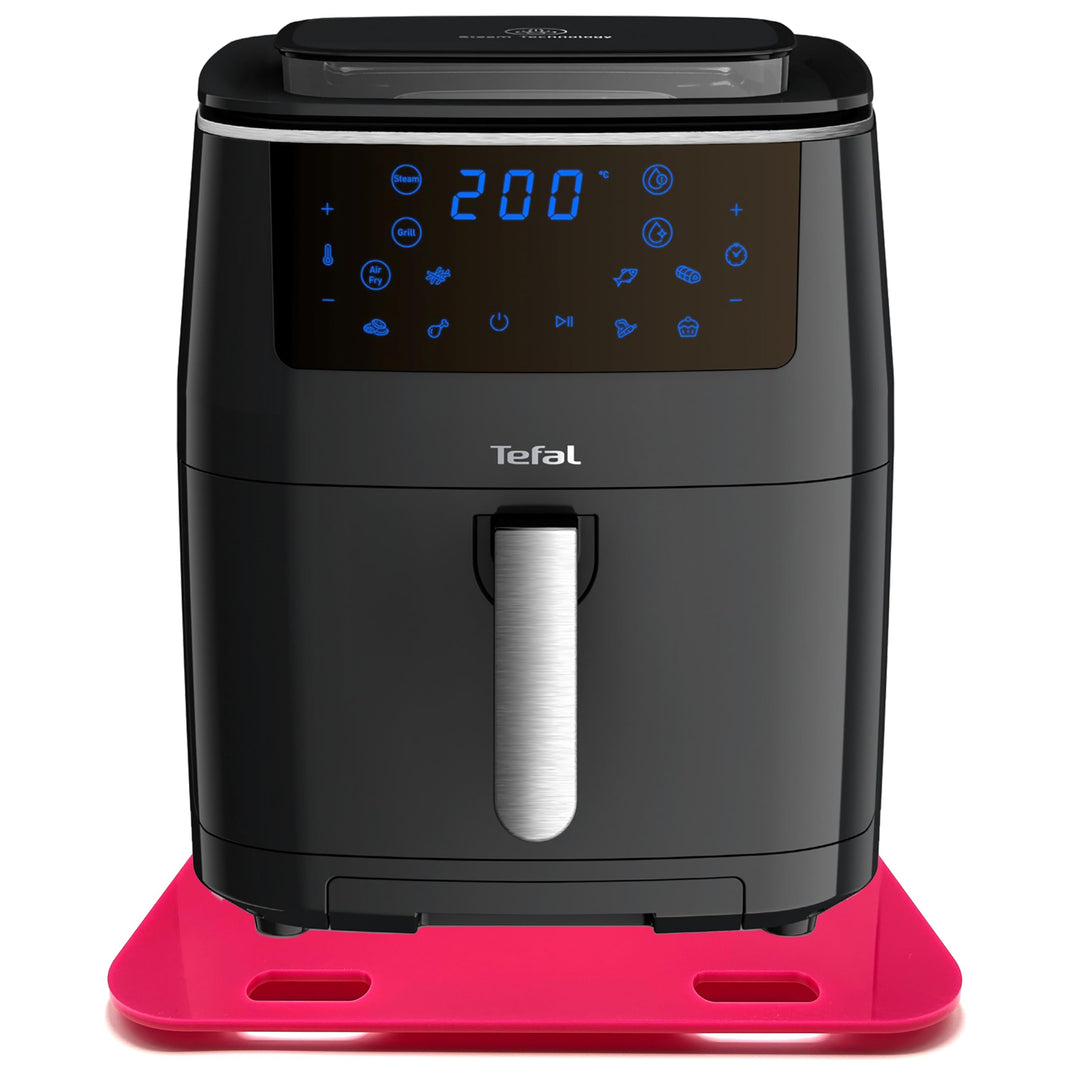 Gleitbrett aus Acryl für Tefal Heissluftfritteuse Easy Fry Grill & Steam | pink | 32x32cm | hochwert