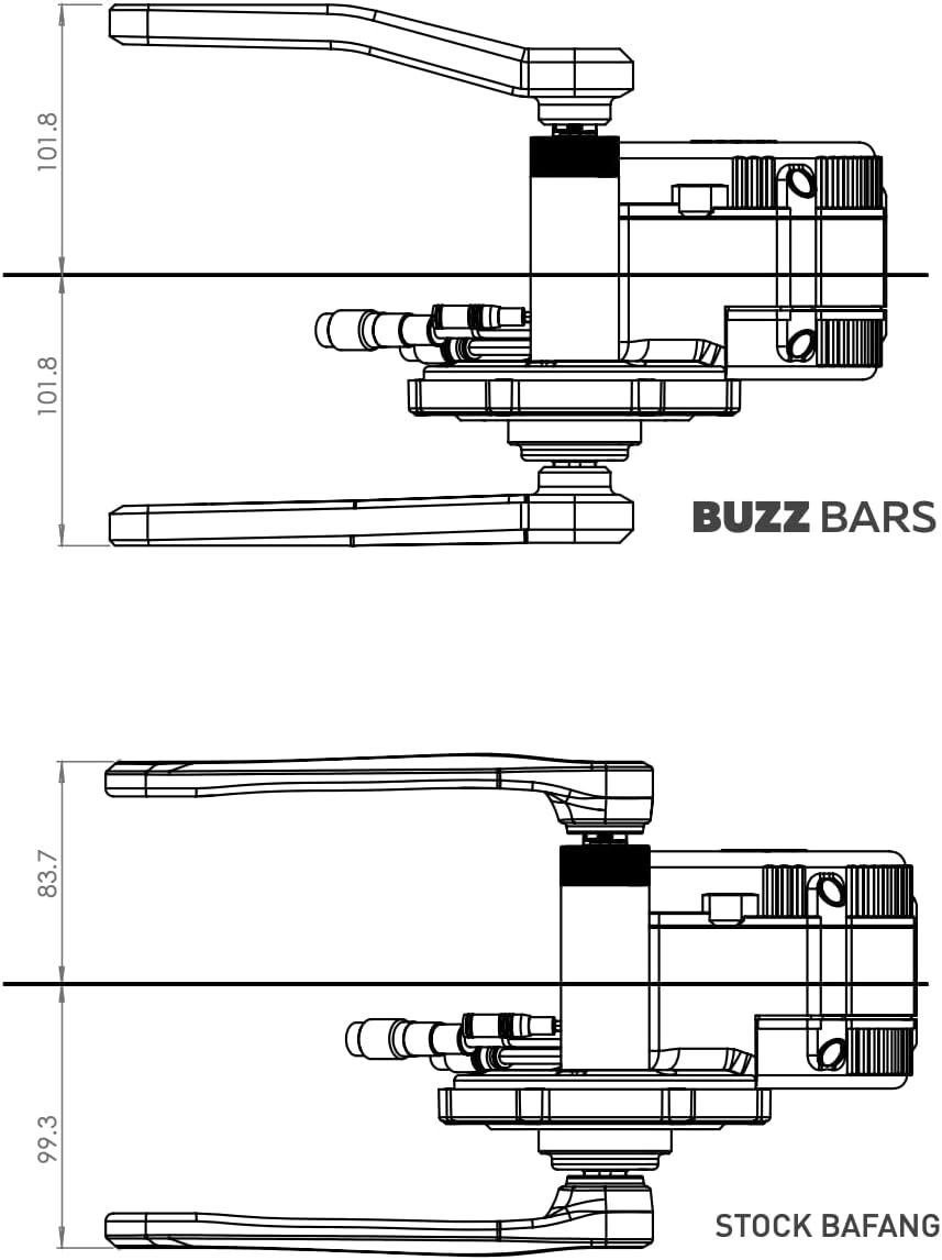 windmeile | Lekkie Buzz Bars Pedalarme, Left Offset Square Drive 160mm, V3.1, Schwarz/Rot/Silber/Sli