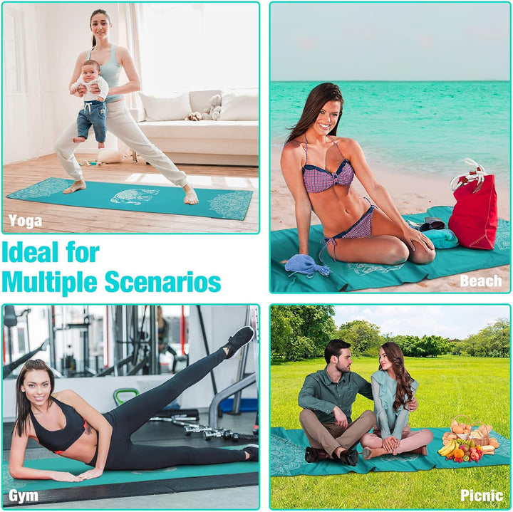 MoKo Yogamatten Handtuch, rutschfest Yoga Handtuch Auflage für Yogamatte Schweissabsorbierend Saugfä