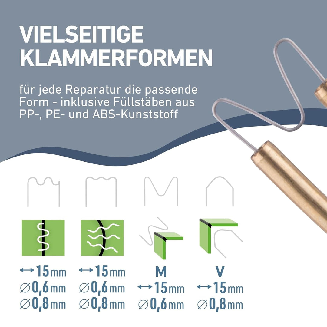 Kunststoff Schweissgerät mit Akku I kabelloser Schweissstift für Risse oder zum Verstärken und Schwe