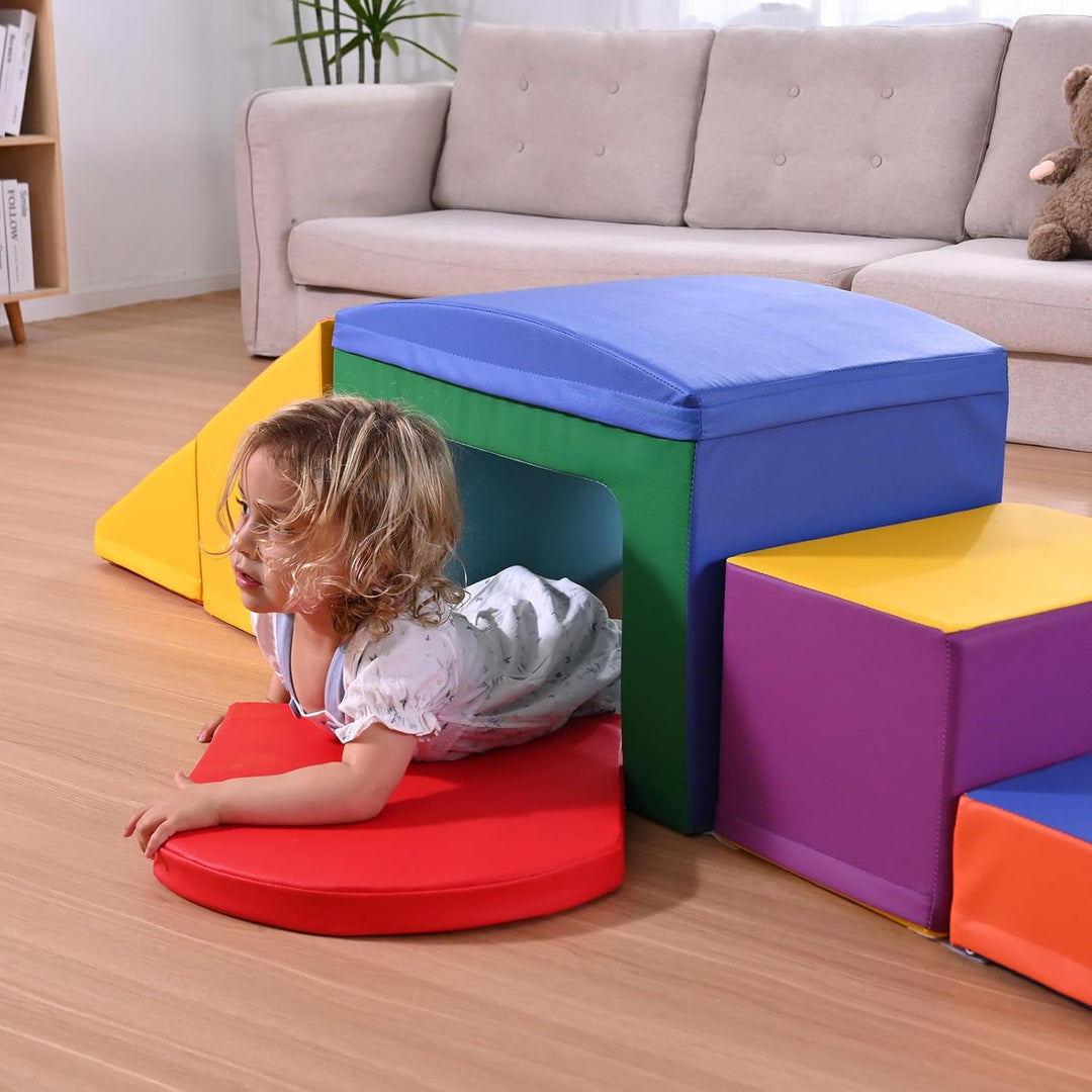MINENICE Kinder Schaumstoffbausteine, grosse Schaumstoffbausteine, Indoor-Kletterblöcke, Kinderklett