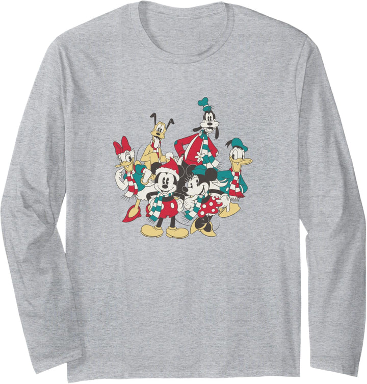 Disney Mickey And Friends Weihnachten Vintage Group Shot Langarmshirt