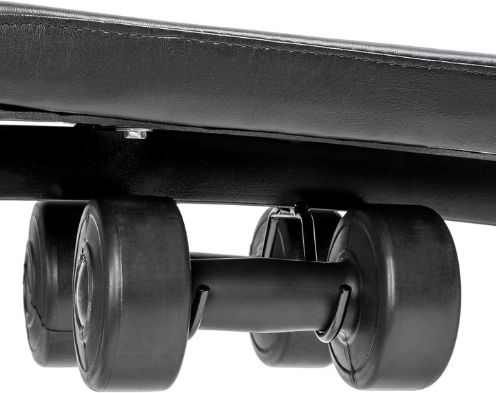 tectake Bauchtrainer 129 x 70 x 55 cm, multifunktionale Sit-up Bank aus Stahl, 5-fach höhenverstellb