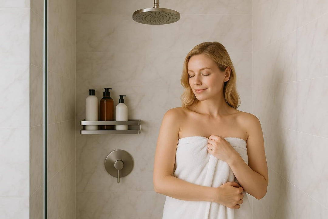 Duschkorb - Badezimmerregal Ohne Bohren - Shampoo-Halter - Rechteckiger Badezimmer-Organizer Aus Ede