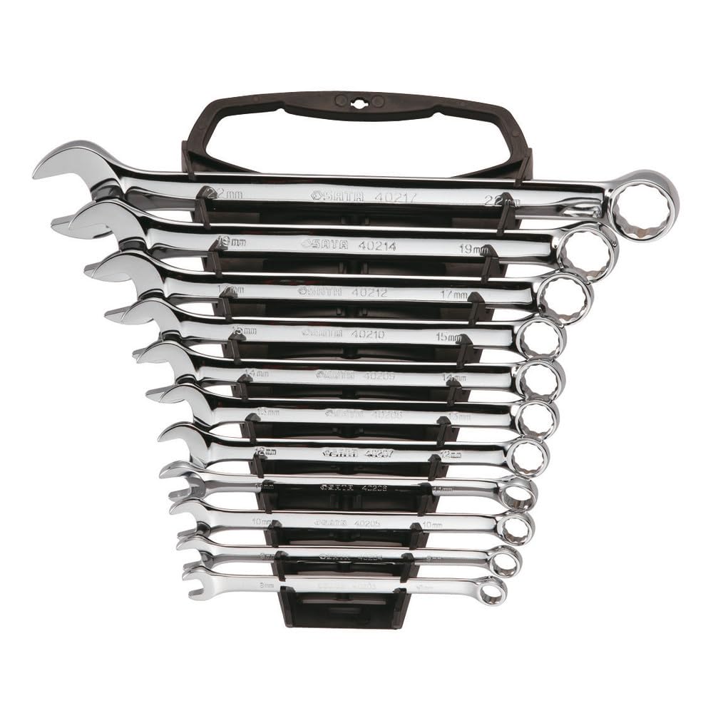SATA ST09022SJ Ringmaulschlüssel-Set, metrisch, verchromt, 8 mm bis 22 mm, 11-teilig Metric 11-teili