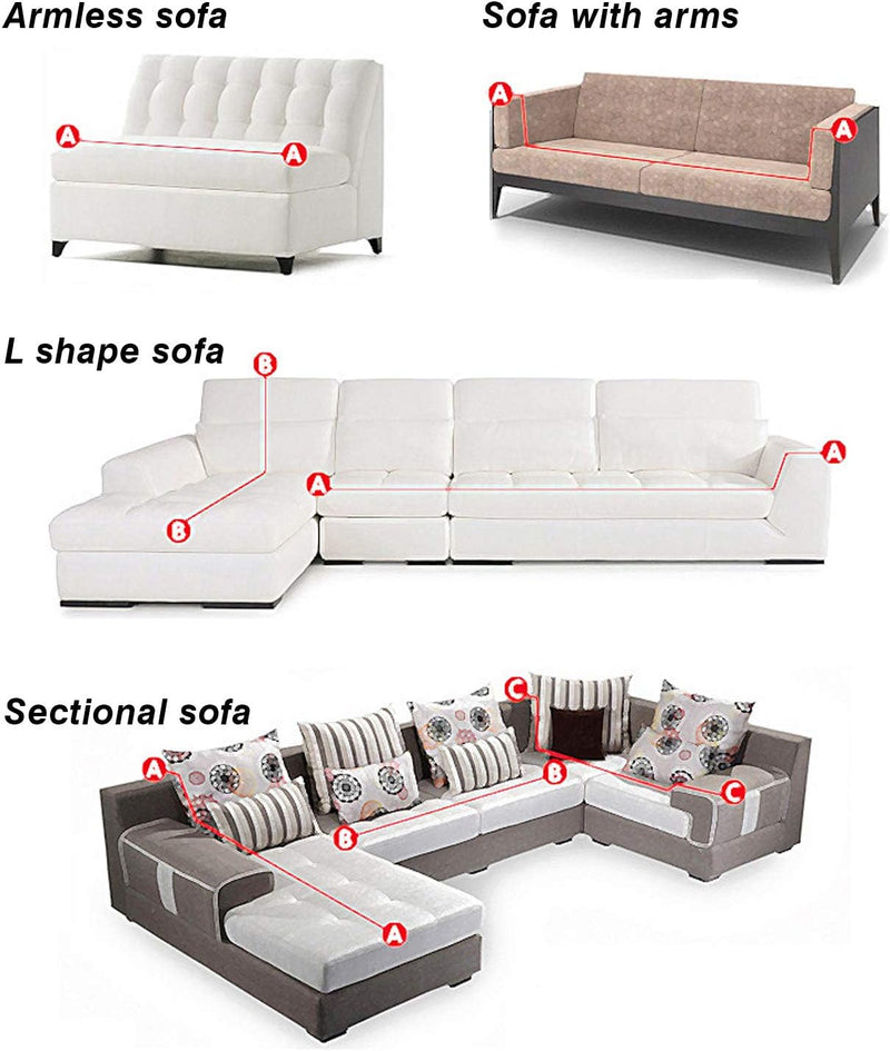 PETCUTE Sofabezüge elastische Sofa Überwürfe Sofahusse verstellbare Sofabezüge Sofaschutz Wohnzimmer