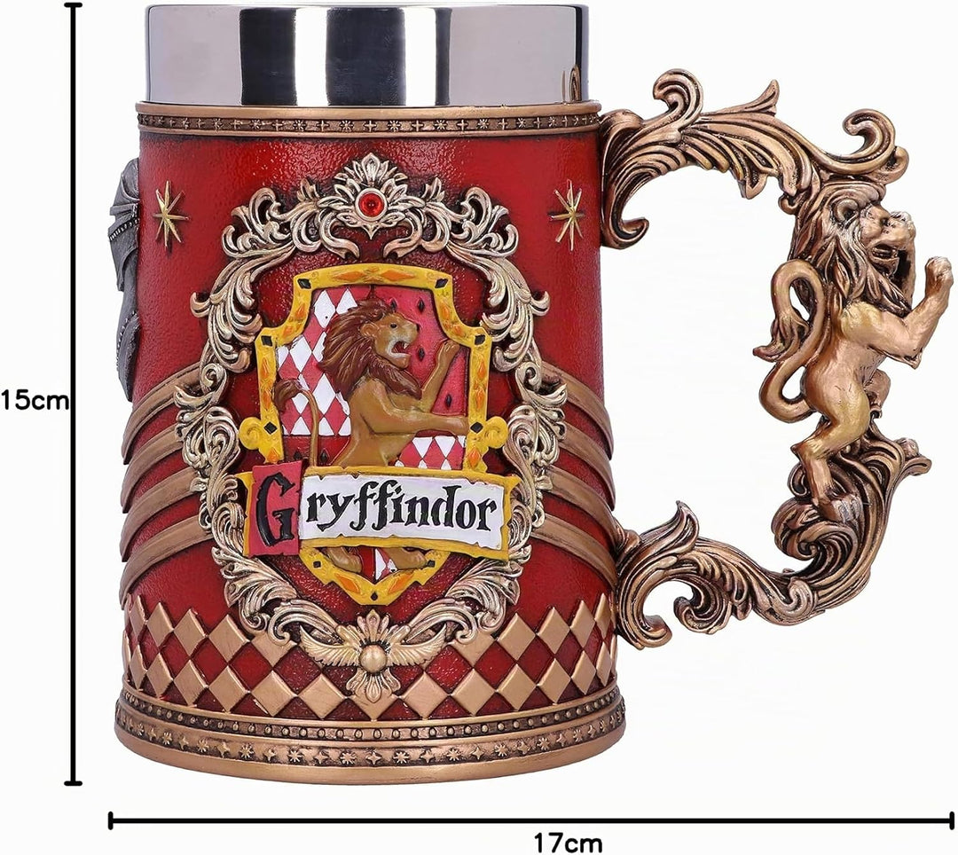 Nemesis Now Harry Potter Gryffindor Hogwarts House Collectable Tankard, Harz, Rot/Goldfarben, 1.25 p