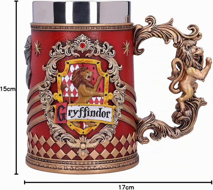 Nemesis Now Harry Potter Gryffindor Hogwarts House Collectable Tankard, Harz, Rot/Goldfarben, 1.25 p