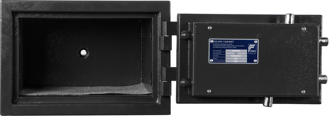 Mechanischer Safe zertifiziert g EN 14450:2017 S2 Standard ECB-Certification mit Doppelbartschloss E