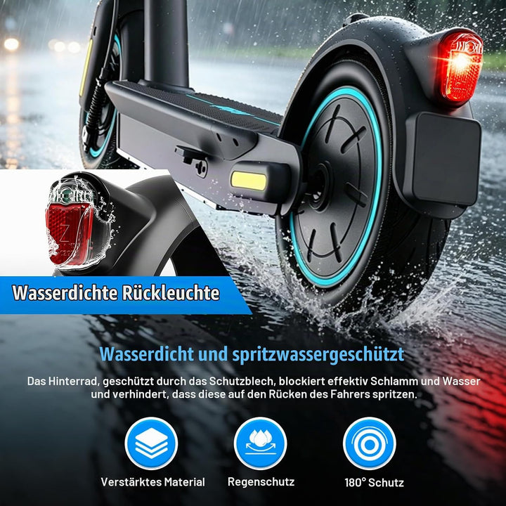 SYACHI Hinterer Kotflügel Electric Scooter mit LED Rückleucht &amp; Haken Zubehör, Scooter Schutzblech E