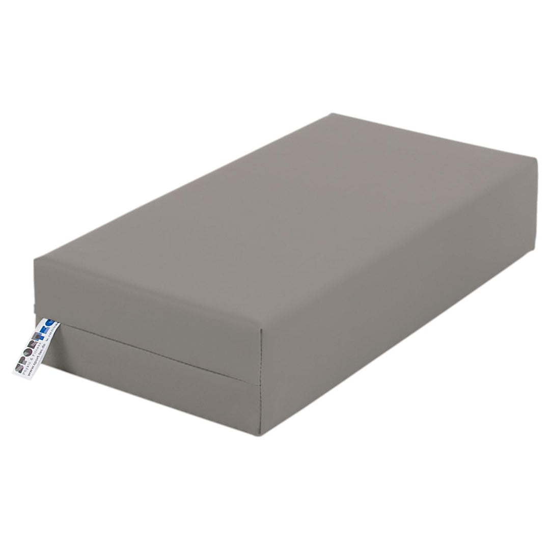Sport-Tec Stufen-Lagerungskissen Stufenlagerungswürfel Lagerungswürfel 50x25x10 cm Grau, Grau