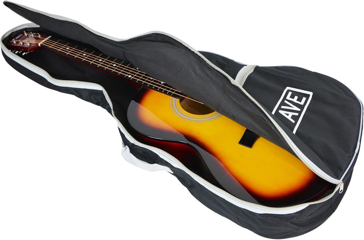 3rd Avenue Seria Rocket pełnowymiarowa torba na gitarę akustyczną - 100 cm pokrowiec z paskami na ra