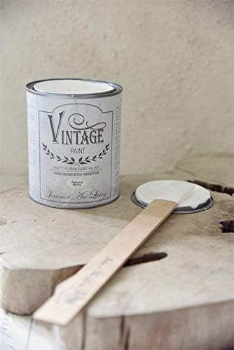 Jeanne d'Arc Living Vintage Paint Kreidefarbe 700 ml/23,6oz Chalk Kalkfarbe JDL Malen (Natural White