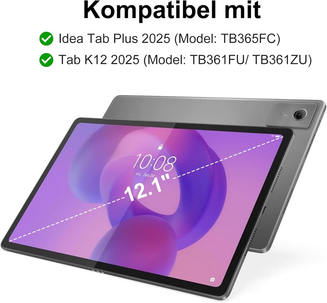 Hülle Tastatur für Lenovo Idea Tab Plus 12.1 Zoll 2025