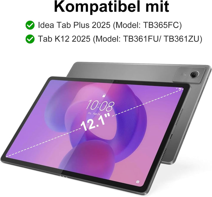 Hülle Tastatur für Lenovo Idea Tab Plus 12.1 Zoll 2025