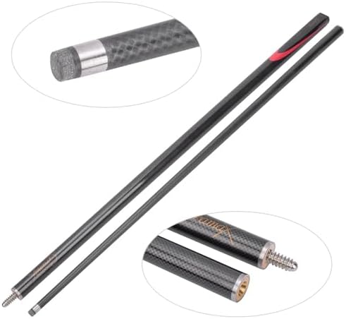 Vbestlife 9MM Carbon Langlebig Professionelle Billard Queues Kleiner Kopf Pool Queues Billard Stick