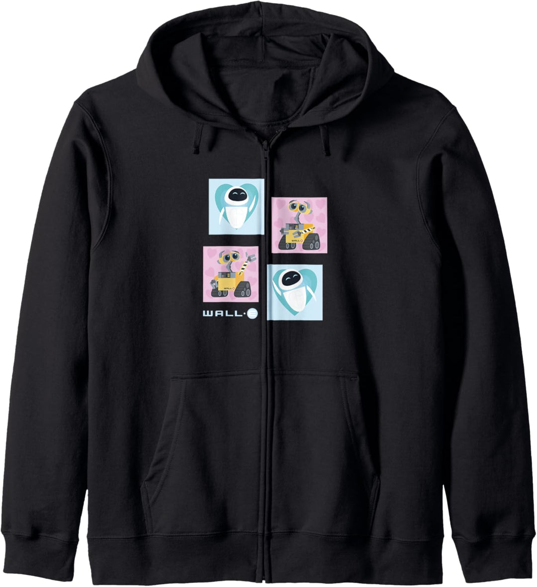 Disney Pixar Wall-E & EVE Portrait Panel Logo Kapuzenjacke