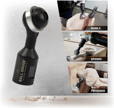 ARBORTECH Ball Gouge | Ø 30 mm Kugel-Hohlmeissel Fräser für Winkelschleifer zur Holzbearbeitung | BA