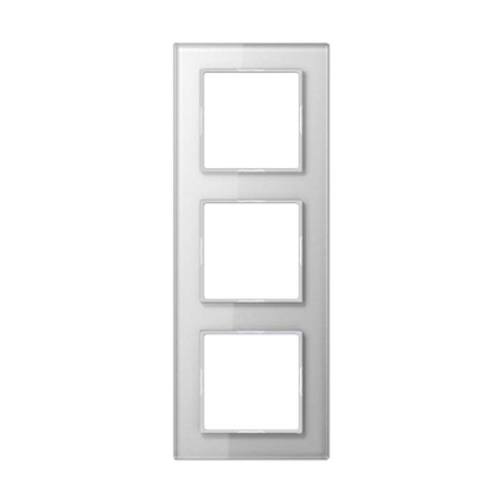 Jung AC 583 GL WW Rahmen Glas 3fach Serie A Creation alpinweiss