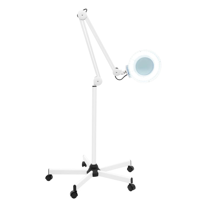 Kosmetische Lupenlampe LED mit Standfuss, 5X Dioptrien Lupenleuchte, Kosmetik Lupe Arbeitsleuchte, S
